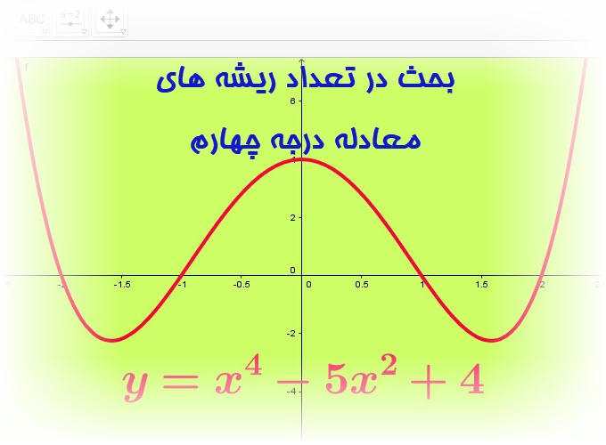 بحث در تعداد جوابهای معادله پارامتری درجه چهارم